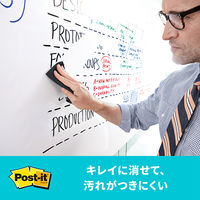 スリーエム(3M) ポストイット ホワイトボードフィルム 洗えるイレーサー付 1.2m×0.9m 白 1個 DEF 4X3