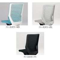 【設置込】イトーキ エピオスチェア 背メッシュ EXハイバック 可動肘 ロッキングレンジ調節 ナイロンキャスター 黒×ラズベリーレッド×ブラック 1脚（直送品）