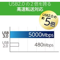 エレコム USBメモリ HSU 128GB USB3.0 ブラック MF-HSU3A128GBK 1個（直送品）