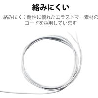 エレコム マイク付きイヤホン カナル型 10.0mmドライバー採用 ホワイ EHP-F12CMWH 1個（直送品）