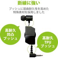 マイク付きイヤホン φ3.5mm ピンジャック カナル型 9.2mmドライバー採用 ブラック EHP-FR10CMMBK エレコム 1個