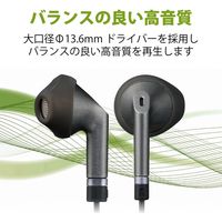 エレコム ステレオイヤホン/セミオープン型/φ3.5mm/マ EHP-FS10IMBK 1個