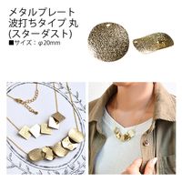 日本紐釦貿易 メタルプレート 波打ちタイプ スターダスト 丸大 シルバー φ20mm 6個 KE451-S（直送品）