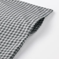 無印良品 再生ポリエステル使い 乾きやすい 掛ふとんカバー D 190×210cm用 ブルーチェック 1セット（2枚） 良品計画