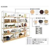 アズワン UR壁面タイプ W120×H210cm 【本体 】【ブラック枠×ダークブラウンパネル】 63-3366-44 1台（直送品）