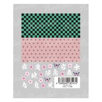 イングカワモト 【Craftシール】和柄・市松文様&麻の葉文様 クラフトシールパーツ ステッカー CS-CRF-101 グリーン・ピンク（直送品）