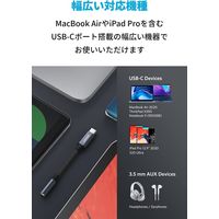 Anker オーディオ変換アダプタ USB Type-C[オス] 3.5 mmオーディオ[メス] 変換プラグ 1個