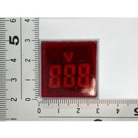 共立電子産業 DC4ー100V LEDデジタル電圧計 角型 赤 65-9620-77 1個（直送品）