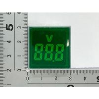 共立電子産業 DC4ー100V LEDデジタル電圧計 角型 緑 65-9620-76 1個（直送品）