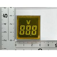 共立電子産業 DC4ー100V LEDデジタル電圧計 角型 黄 65-9620-79 1個（直送品）