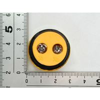 共立電子産業 DC4ー100V LEDデジタル電圧計 丸型 黄 65-9620-84 1個（直送品）