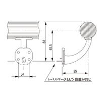 和気産業 室内手すり用金具 壁受 ブロンズ 32・35mm兼用 UB-11B 1セット(6個)（直送品）