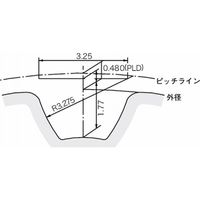 三ツ星ベルト スーパートルクタイミングプーリ S5M形 30S5M100B 1個（直送品）
