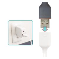 エアージェイ 強化コネクターふわふわ延長ケーブル AtoA 1m UCJ-FM1M 1本