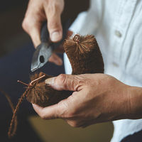 しゅろのごしごしたわし 土鍋用 ブナ柄 日本製 1個 高田耕造商店