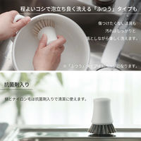 清潔謹製シリーズ 小回りがきく 抗菌キッチンブラシ かため フライパン・ざる洗い ホワイト 1個 マーナ