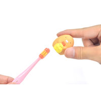 すみっコぐらし ハブラシ マスコット付き吸盤歯ブラシ とんかつ 1本 ユーカンパニー 歯ブラシ（子供用）