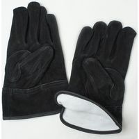 小野商事 牛床革手袋 オイル加工 内綿付き 黒 L 黒王 AG4811 1双