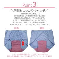 辻一 吸水消臭ショーツ レースデザイン 防水 抗菌防臭 薄型失禁パンツ 女性用 SPL-GSC-5874LBL 1セット(3枚組)（直送品）