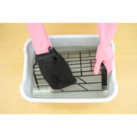 サンベルム エアコンフィルター洗いタワシ ブラック 14×1.5×19cm L11712 1個