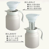 リビング 2WAY 卓上ポット 1L ベージュ WELF(ウェルフ) 1セット(3個)