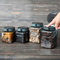 保存容器 プッシュアップコンテナ 1.1L グレー 1個 ウィルマックス