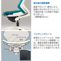 【設置込】イトーキ エフチェア ハイバック ストライプメッシュ 肘無 ブラック×シルバー KG170JAM1ZTT2 1脚（直送品）