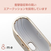 AirPods 第3世代 ソフトレザー カバー 衝撃吸収 落下防止 グレージュ×ゴールド AVA-AP5ULMGB エレコム 1個（直送品）