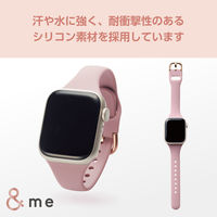アップルウォッチバンド(41/40/38mm) シリコン 耐衝撃 スリム ピンク AW-41BDSCJPN エレコム 1個（直送品）