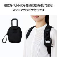 イヤホンケース ワイヤレスイヤホン ナイロン 透明窓付き Sサイズ ブラック TWS-EP23FSBK エレコム 1個（直送品）