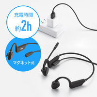 サンワサプライ Bluetooth骨伝導ヘッドセット MM-BTSH69BK 1個（直送品）