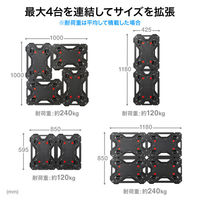 サンワサプライ 連結台車 小 CART-FA8BK 1個（直送品）