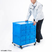 サンワサプライ アルミドーリー(コンテナ用台車) 75リットル仕様 CART-FA975SV 1個（直送品）