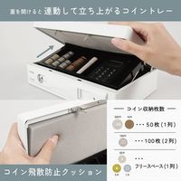 カール事務器 手提げ金庫 キャッシュボックス ホワイト CB-8850-W 1台