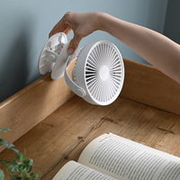 YAMAZEN 13cm 2WAY 卓上・クリップ扇風機 USB充電式 タッチスイッチ式 YJ-CT113(W) 1台