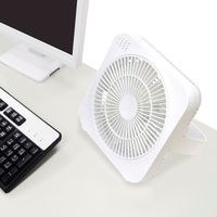 TOPLAND 18cm DCボックス扇 風量4段階 3電源対応 ホワイト SF-DFB18 WT 1台