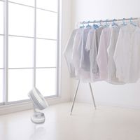 TOPLAND 19cm DC扇 コードレス ルーバー機能 3電源対応 風量3段階 SF-DFK28 WT 1台