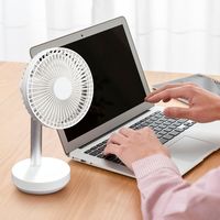 TOPLAND 12cm 卓上扇 自動首振り 風量3段階 3電源対応 SF-DFK18 WT 1台
