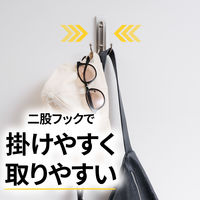 スリーエム(3M) コマンド ダブルフック 壁掛け 傷つけ ない きれいにはがせる 耐荷重1.8kg ニッケルサテン 3パック CMD-WN