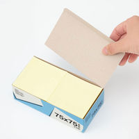 アスクル はたらく ふせん 75×75mm パステル5色アソート （正方形） 10冊  オリジナル（わけあり品）