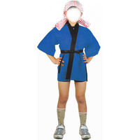 アーテック カラー不織布ハッピ 子供用 Sサイズ 青 1296 1セット（1個×4）