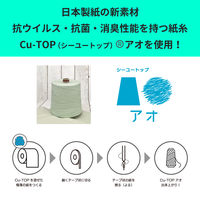 日本製紙の新素材紙糸「Cu-TOPアオ」を用いたありそうでなかったシリーズ 安心安全な快適5本指靴下 22-24cm 90355 1足