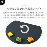 アイメディア 食洗機対応丸いまな板耐熱エラストマー ブラック 1009644 1個（直送品）