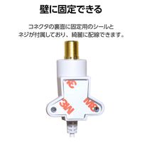 フラットケーブル 60cm アンテナ 隙間・サッシ用 高シールド設計 EC-1W1FFWH(H) DXアンテナ 1個