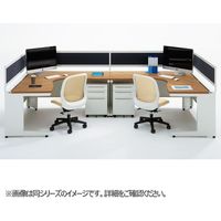 【組立設置込】プラス US-W 片袖机 ホワイトメープル×ホワイト UR-166WA-3 WM/W4 1台（直送品）