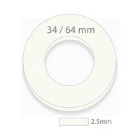 コロプラスト ブラバ プロテクティブシール 厚み2.5mm×内径34mm×外径64mm 12039 1箱(10枚) 65-0319-38（直送品）