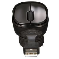 有線マウス 巻き取り式 3ボタン 小型 BlueLEDマウス ブラック MUS-UKT166BK 1個 ナカバヤシ