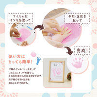 シャチハタ ぺたっち ベビー用 はいいろ 手形・足形スタンプ HTP-A/H-GR 1個