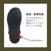 Safety Jogger 作業サンダル 24cm ブラック 耐滑仕様 丸洗い可能 静電気帯電防止 BK 24.0