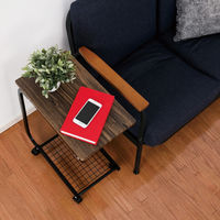 武田コーポレーション ヴィンテージ調 サイドテーブル ブラウン T2-ST60VBR 1箱(6個入)（直送品）